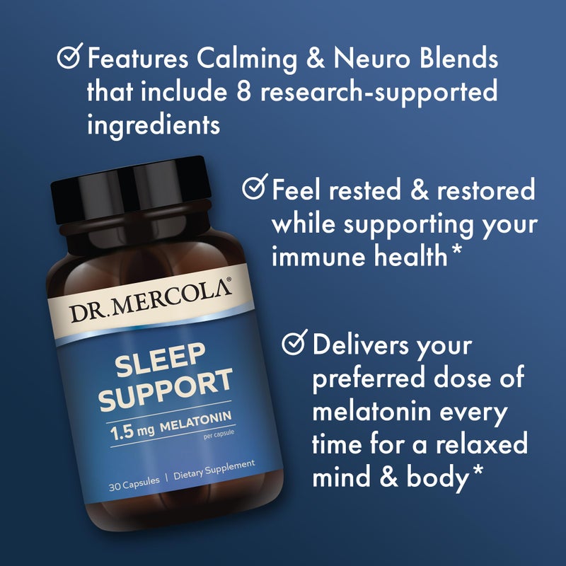 Dr. Mercola Sleep Support with Melatonin, 1.5mg Melatonin Per Serving, 30 Servings (30 Capsules), Dietary Supplement, Supports Healthy Sleep and Mental Focus, Non-GMO - Image 4